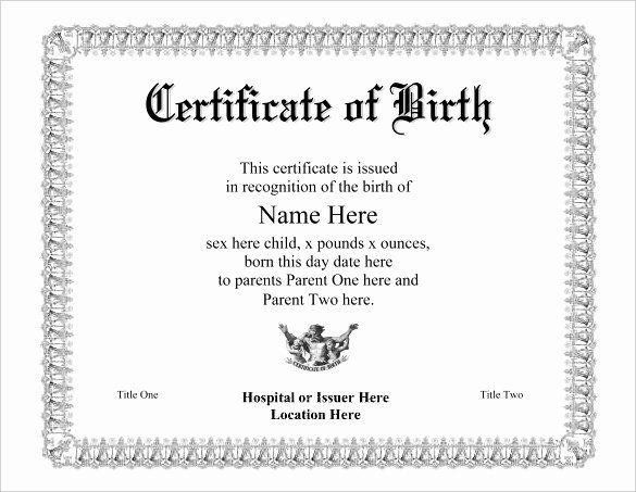 Birth Certificate Template Free Best Of Birth Certificate within Best Birth Certificate Templates For Word