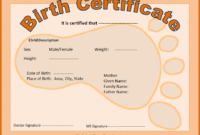 Birth Certificate Template | Free Printable Ms Word inside Best Birth Certificate Templates For Word