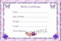 Birth Certificate Template Google Docs Lovely Birth for Rabbit Birth Certificate Template Free 2019 Designs
