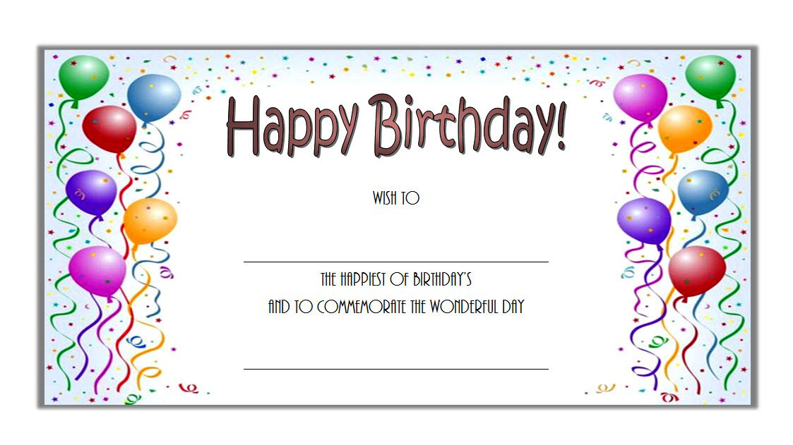 Birthday Gift Certificate Template Free Printable 2 | Free in Birthday Gift Certificate Template Free 7 Ideas