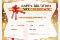 Birthday Gift Certificates For Ms Word | Word & Excel Templates inside Unique Happy Birthday Gift Certificate