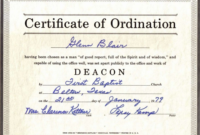 Bishop Ordination Certificate Template Intended For throughout Best Free Ordination Certificate Template
