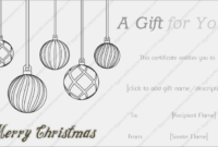Black And White Christmas Gift Template | Christmas Gift in Christmas Gift Templates Free Typable