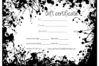 Black And White Gift Certificate Template Free | Gift with Fresh Black And White Gift Certificate Template Free