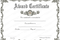 Blank Award Certificate Templates Word | Certificate Of in Unique Blank Certificate Templates Free Download