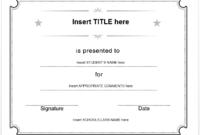 Blank Certificate Template | Free Certificate Templates with Generic Certificate Template