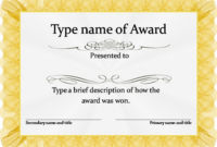 Blank Certificate Templates Free Download | Awards intended for Blank Certificate Of Achievement Template