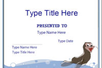 Blank Certificates – Swimming Certificate Template inside New Free Swimming Certificate Templates