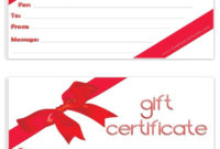 Blank Gift Certificate | Free Gift Certificate Template with Holiday Gift Certificate Template Free 10 Designs