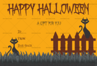Blank Halloween Certificate Templates – Templates For in Fresh Halloween Gift Certificate Template Free