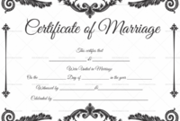 Blank Marriage Certificate (Pdf & Word) throughout Best Blank Marriage Certificate Template
