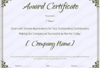 Blank Retirement Certificate Template – Editable And Printable within Fresh Sample Award Certificates Templates