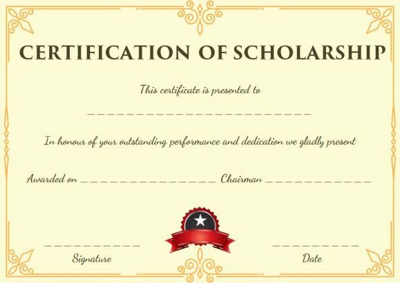 Blank Scholarship Certificate Template | Scholarships inside Fresh Scholarship Certificate Template