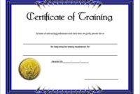 Blank Training Certificate Template , Free Training within Template For Training Certificate