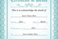 Blank Vertical Death Certificate Sample In Onahau, Sinbad within New Fake Death Certificate Template