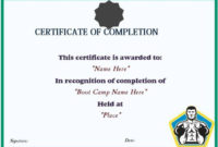 Boot Camp Completion Certificate | Certificate Templates intended for Boot Camp Certificate Template