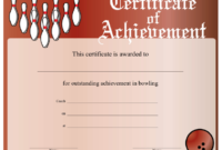 Bowling Achievement Certificate Printable Certificate inside Bowling Certificate Template