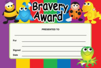 Bravery Award Certificates Children S Templates pertaining to Fresh Bravery Award Certificate Templates