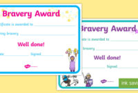 Bravery Certificate (Teacher Made) with Fresh Bravery Award Certificate Templates