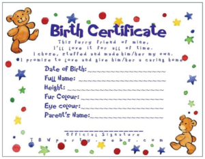 Build A Bear Birth Certificate Template (8) – Templates throughout Amazing Teddy Bear Birth Certificate Templates Free