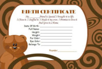 Build A Bear Certificate Template: 15 Attractive with regard to Unique Build A Bear Birth Certificate Template