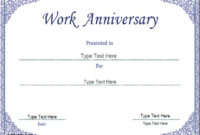 Business Certificate – Work Anniversary Certificate Template within Anniversary Certificate Template Free