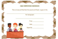Cake Competition Certificates | Cake Competition, Recipe in Best Bake Off Certificate Templates