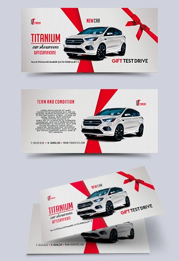 Car Showroom – Premium Gift Certificate Psd Template intended for Automotive Gift Certificate Template