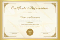 Certificate Appreciation Stock Illustrations – 8,392 pertaining to Fresh Certificate Of Appreciation Template Doc