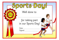 Certificate Clipart Sports Day, Certificate Sports Day inside Sports Day Certificate Templates Free