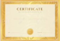 Certificate Diploma Of Completion Template Background Gold inside Scroll Certificate Templates