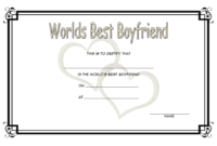 Certificate For Best Boyfriend Free Printable 1 | Best with Best Boyfriend Certificate Template