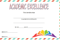 Certificate Of Academic Excellence Award Free Editable 3 with regard to Unique Certificate Of Academic Excellence Award