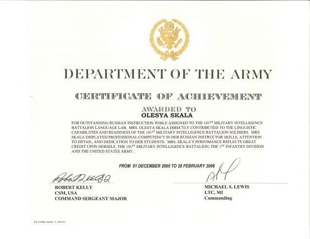 Certificate Of Achievement Army Template In 2020 intended for Fresh Certificate Of Achievement Army Template