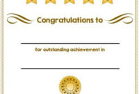 Certificate Of Achievement Award In Color | Certificate Of within Certificate Of Accomplishment Template Free