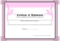 Certificate Of Achievement – Ballet Printable Certificate regarding Ballet Certificate Templates