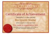 Certificate Of Achievement – Free Templates Easy To Use regarding Free Printable Certificate Of Achievement Template