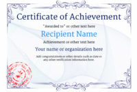 Certificate Of Achievement – Free Templates Easy To Use regarding Fresh Certificate Of Attainment Template