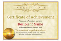 Certificate Of Achievement – Free Templates Easy To Use throughout Free Certificate Of Excellence Template