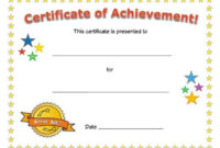 Certificate Of Achievement | School Certificates intended for New Certificate Of Achievement Template For Kids