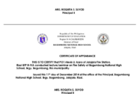 Certificate Of Appearance Template (7) – Templates Example with regard to New Certificate Of Appearance Template