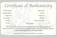 Certificate Of Authenticity A Fine Art Print Statement with Unique Authenticity Certificate Templates Free