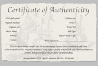 Certificate Of Authenticity Of A Fine Art Print with Photography Certificate Of Authenticity Template