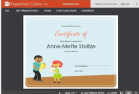 Certificate Of Award Template For Students throughout Powerpoint Award Certificate Template