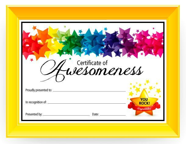 Certificate Of Awesomeness - Dabbles &amp; Babbles | Free pertaining to Free Printable Certificate Templates For Kids