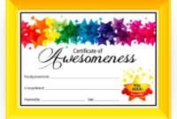 Certificate Of Awesomeness – Dabbles & Babbles | Free regarding Best Children&#039;S Certificate Template