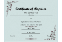 Certificate Of Baptism Printable Certificate | Certificate for Christian Baptism Certificate Template