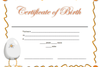 Certificate Of Birth Printable Certificate | Birth pertaining to Cute Birth Certificate Template