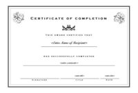 Certificate Of Completion 002 regarding Unique Landscape Certificate Templates
