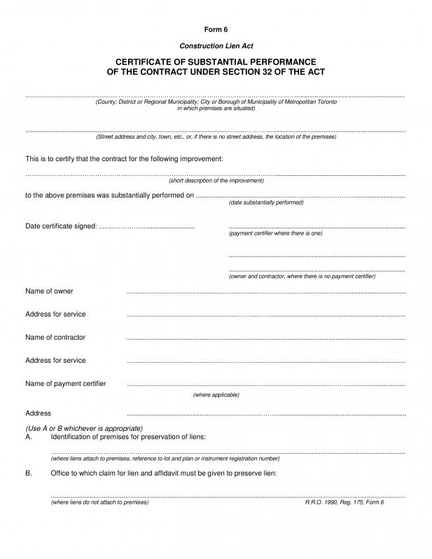 Certificate Of Completion Construction Templates (4 in Unique Construction Certificate Of Completion Template